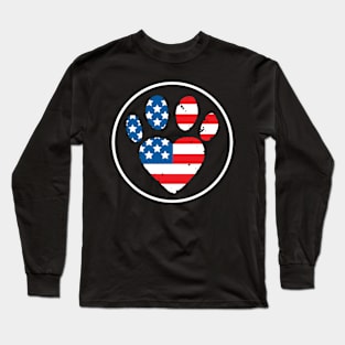 Cats Love USA America - Cat Lover Cats Long Sleeve T-Shirt